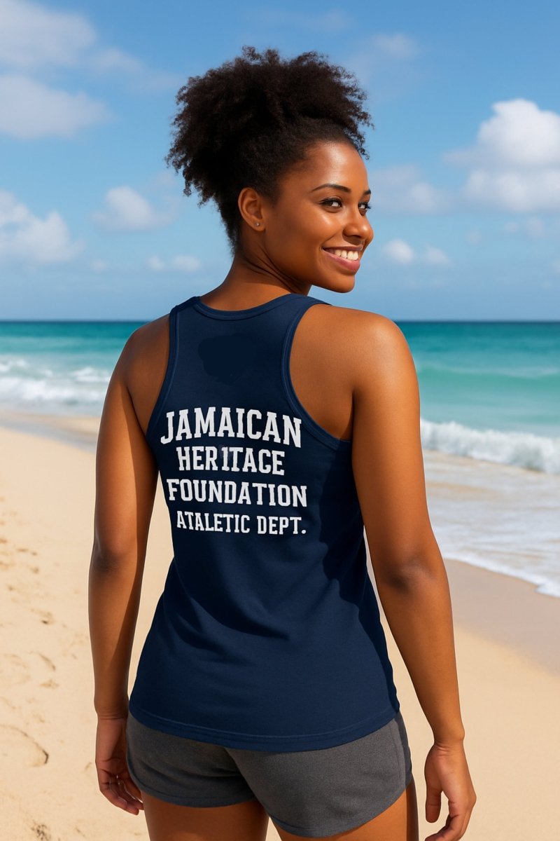 Jamaican Heritage Women Racerback Tank Top - Chinchilla Choons